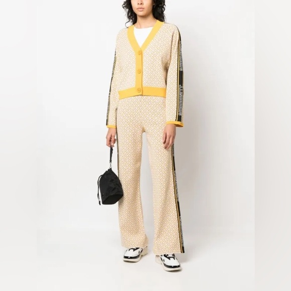 J.Lindeberg monogram-print logo-tape trousers - Picture 4 of 5